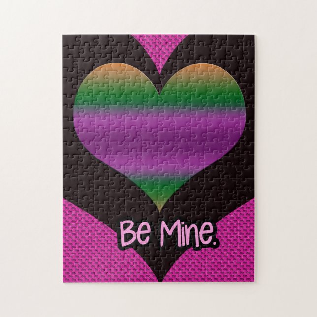 Puzzle Sois à moi Valentine Purple Heart (Vertical)