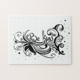 Puzzle SOIS GENTIL ! Citation calligraphie inspirante