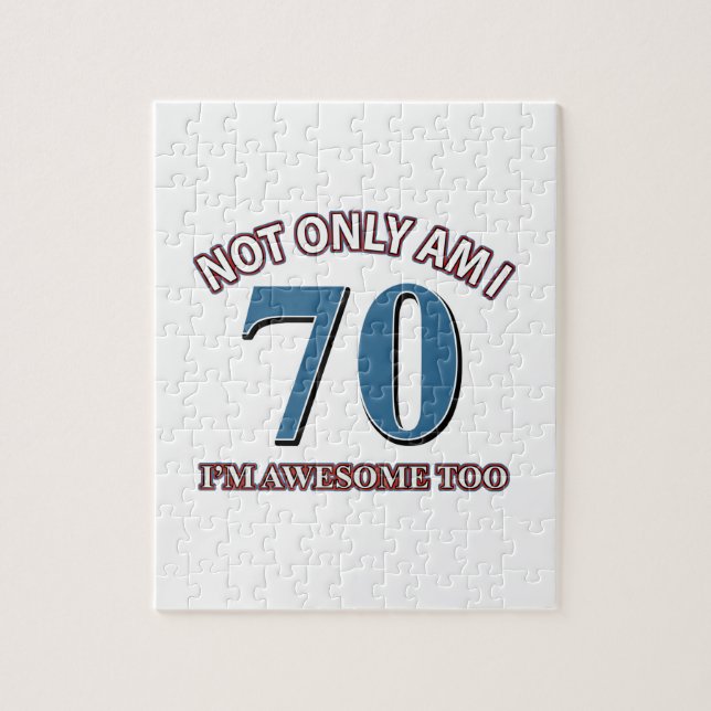 Puzzle soixante-dixième conceptions d'anniversaire (Vertical)