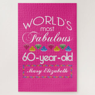 Puzzle soixantième Anniversaire la plupart de rose coloré