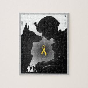 Puzzle Soldat et chien : Connexion profonde, amitié