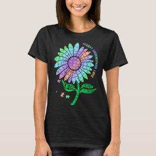 Puzzle-Sonnenblume für psychische Gesundheitsaufkl T-Shirt