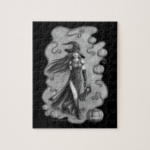 Puzzle Sorcière et poupée Halloween