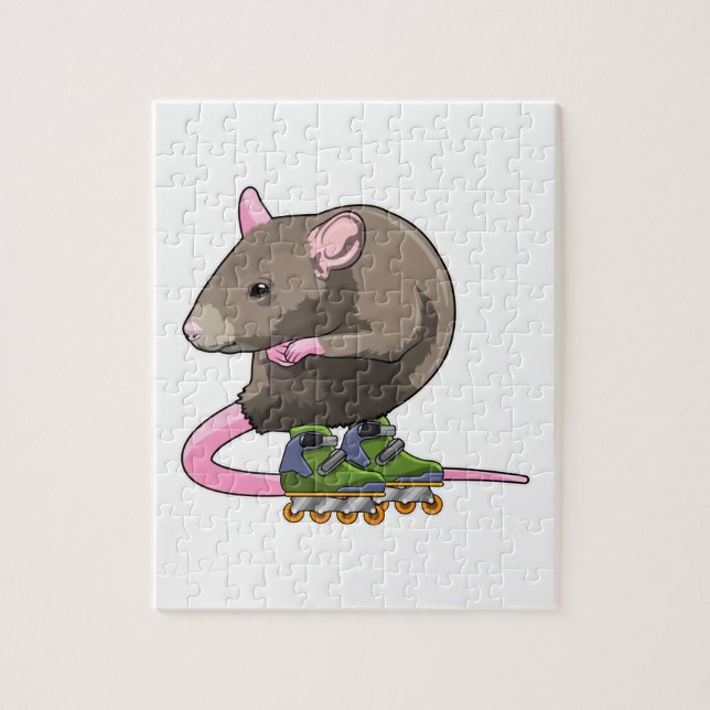 Puzzle Souris comme Patinage en ligne avec Patins en lign (Vertical)
