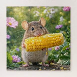 Puzzle Souris mangeant du maïs en épi