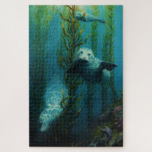 Puzzle Sous les phoques de mer, les mauvaises herbes mari (Vertical)