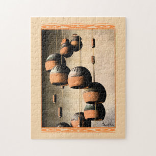 Puzzle Southwestern Spiraled Clay Vent Chimes Encore Vie