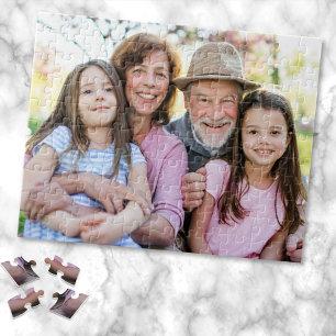 Puzzle Souvenir de famille Photo personnalisée de grand-p