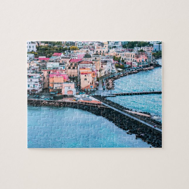 Puzzle Souvenir de ville d'ischions de l'Italie vieux (Horizontal)