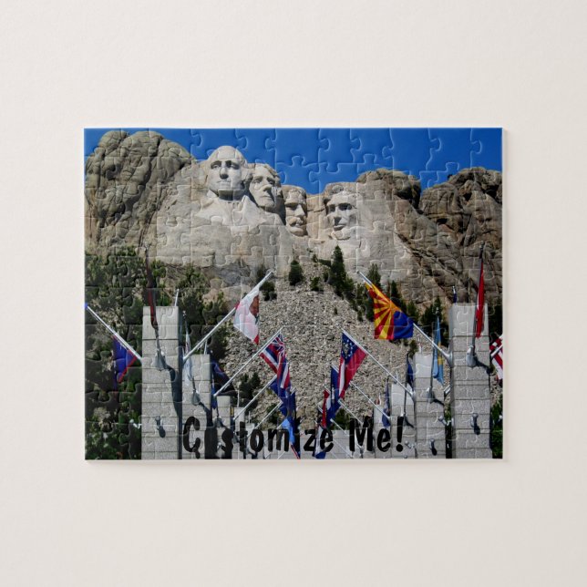 Puzzle Souvenir du mont Rushmore le Dakota du Sud (Horizontal)