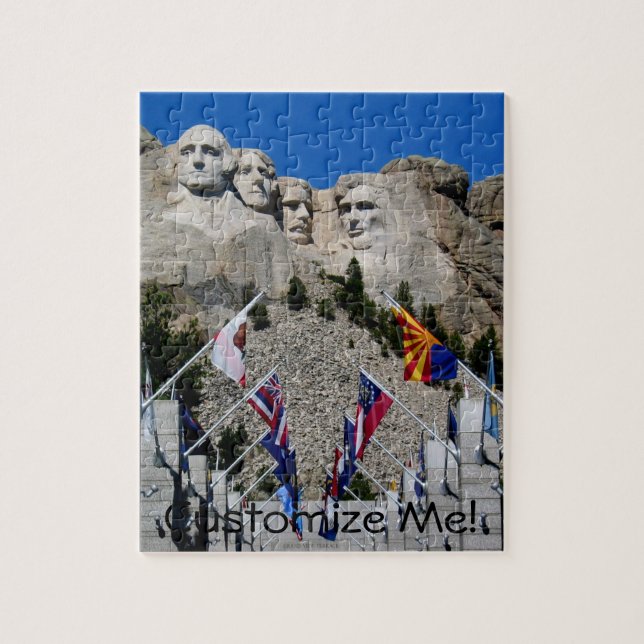 Puzzle Souvenir personnalisable de Mt Rushmore (Vertical)