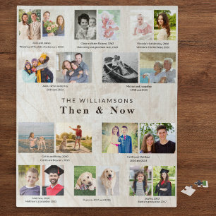 Puzzle Souvenir personnalisé de 20 photos de famille d'hi