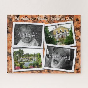 Puzzle Souvenirs de famille 4 photos faites sur commande