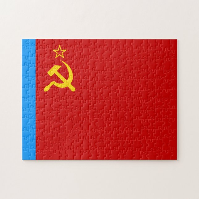 Puzzle Soviet Russia Flag, USSR, CCCP, Communism, Lenin (Horizontal)
