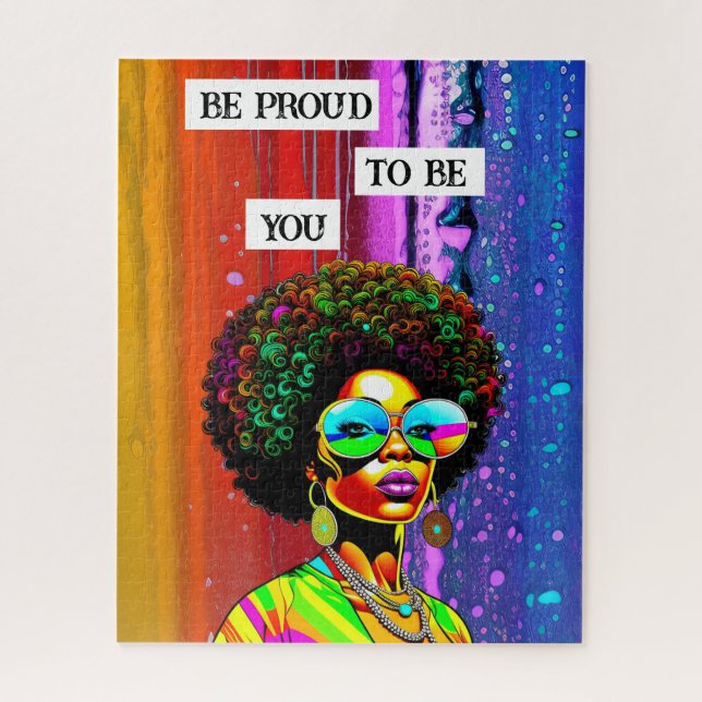 Puzzle Soyez Fiers D'Être Vous | Femme Super de couleur (Vertical)