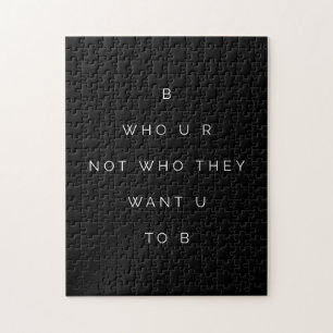 Puzzle Soyez qui ados d'U R inspirant le blanc noir de