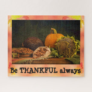 Puzzle SOYEZ RECONNAISSANTS TOUJOURS Mignons Automne Jigs