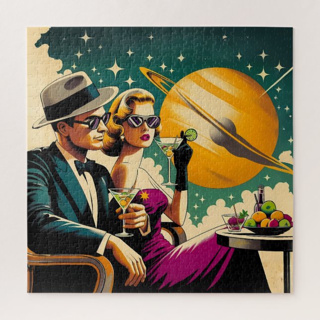Puzzle Space Age Las Vegas Martini Gangster Party (Vertical)