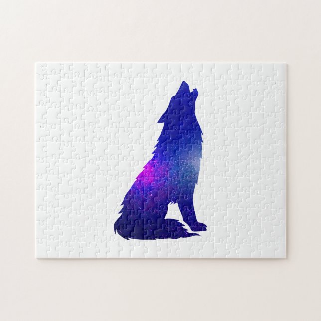 Puzzle Space Wolf howling (Horizontal)
