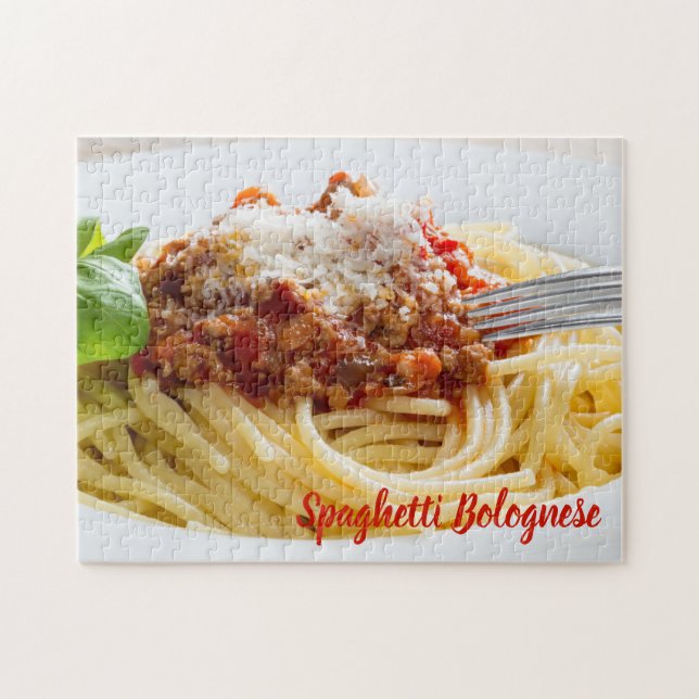 Puzzle Spaghetti Sauce Bolognaise pâtes au parmesan (Horizontal)