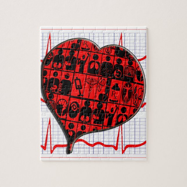 PUZZLE SPÉCIALITÉS MÉDICALES DU COEUR ECG DE CCU (Vertical)