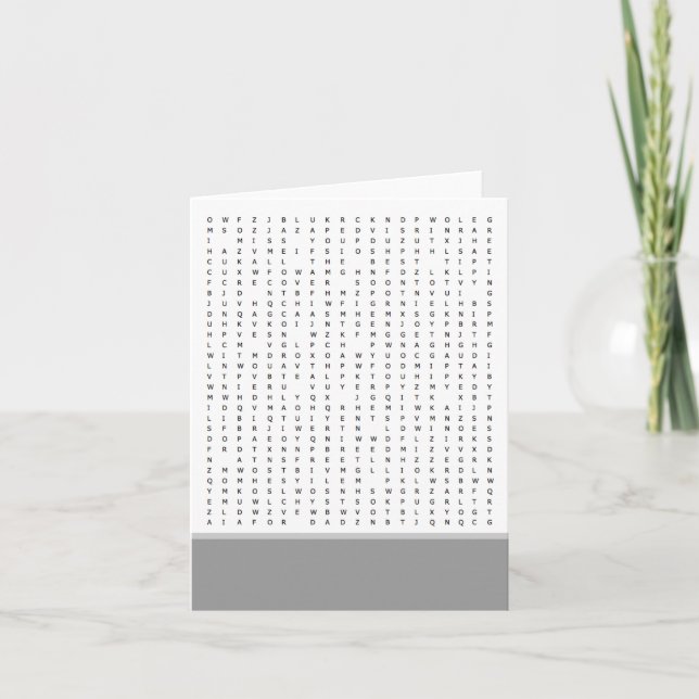 Puzzle-Speicherkarte für Word-Suche Karte (Vorderseite)