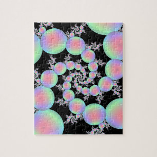 Puzzle Spirale de ballon rose et turquoise