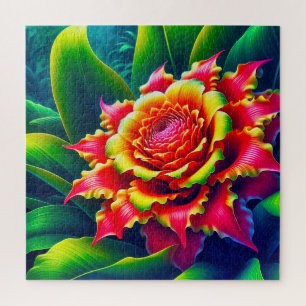 Puzzle Spirale de fleurs vibrantes