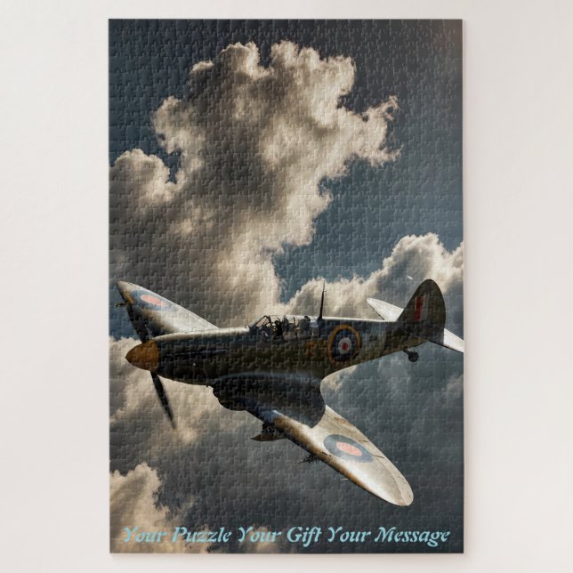 Puzzle Spitfire sur l'impression des artistes de Dusk (Vertical)