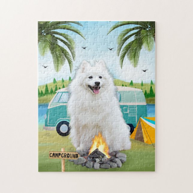 Puzzle Spitz Chien Camping (Vertical)