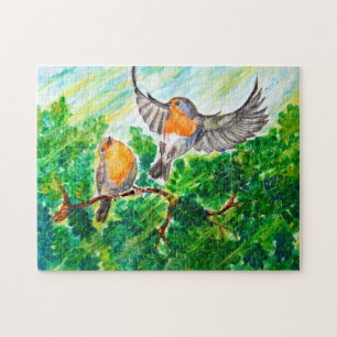Puzzle Spring Birds - Peinture