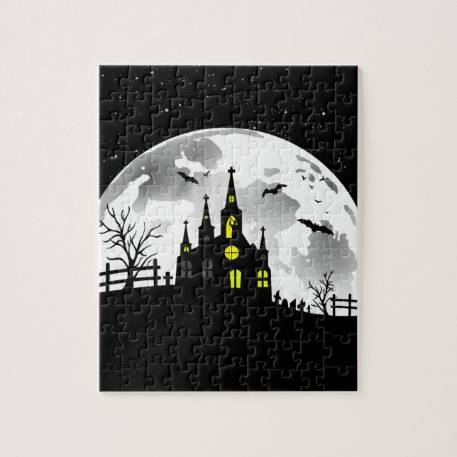 Puzzle Spuk Haus-psychisches Halloweens (Vertikal)