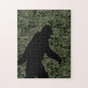 Puzzle Squatchin allé pour sur le camouflage olive de