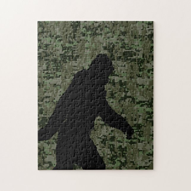 Puzzle Squatchin allé pour sur le camouflage olive de (Vertical)