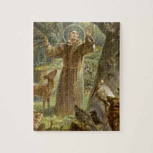 Puzzle St Francis d'Assisi prêchant aux animaux (Vertical)