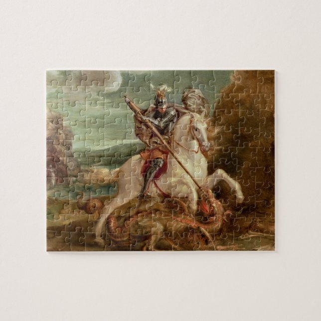 Puzzle St George massacrant le dragon, (huile sur le (Horizontal)