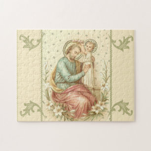 Puzzle St Joseph avec les lis de Jésus de bébé