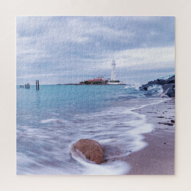 Puzzle St Mary's Lighthouse Whitley Bay Royaume-Uni (Vertical)