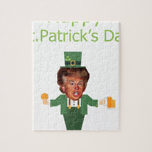 Puzzle st patrick trump leprechaun (Vertical)