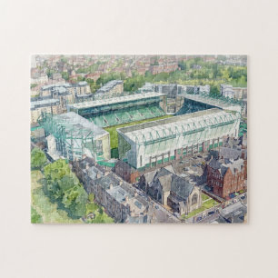 Puzzle Stade d'Easter Road Édimbourg Aquarelle d'Art