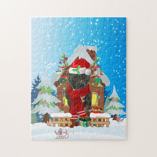 Puzzle Staffordshire Bull Terrier chien avec cadeau de No (Vertical)