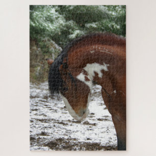 Puzzle Stallion de Mustang de neige tonnerre