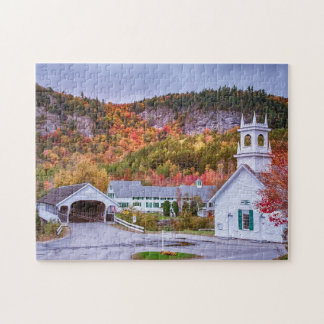 Puzzle Stark New Hampshire pont couvert et chute de l'égl