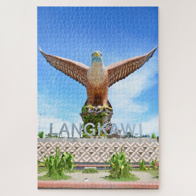 Puzzle Statue Carré d'aigle sur l'île de Langkawi Malaisi (Vertical)