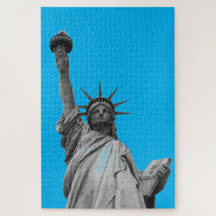 Puzzle Statue d'Art Pop de Liberty Blue Grey New York