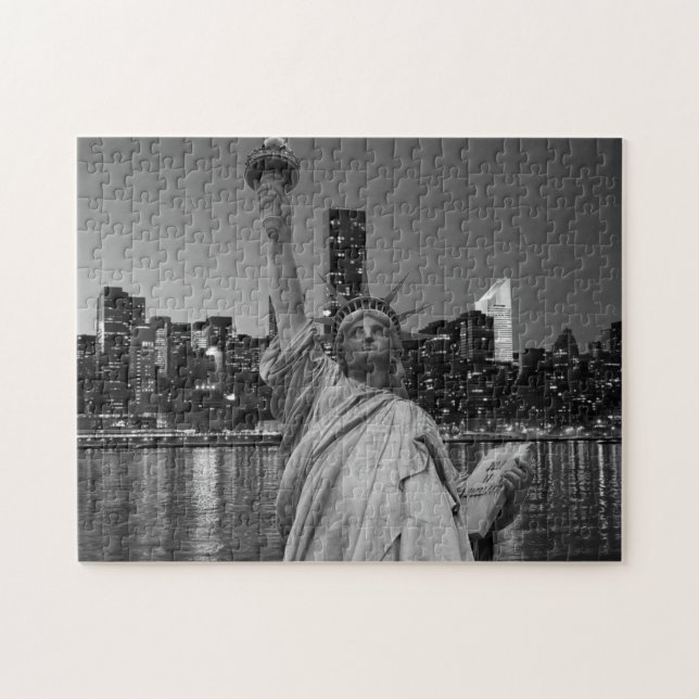 Puzzle Statue de la Liberté des gratte-ciels de Manhattan (Horizontal)