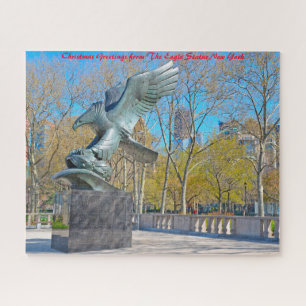 Puzzle Statue de l'Aigle New York. Vœux de Noël