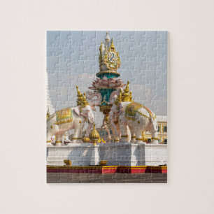 Puzzle Statue des éléphants roses Bangkok Thaïlande