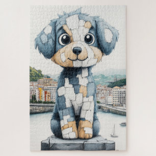 Puzzle Statue du chiot mignon
