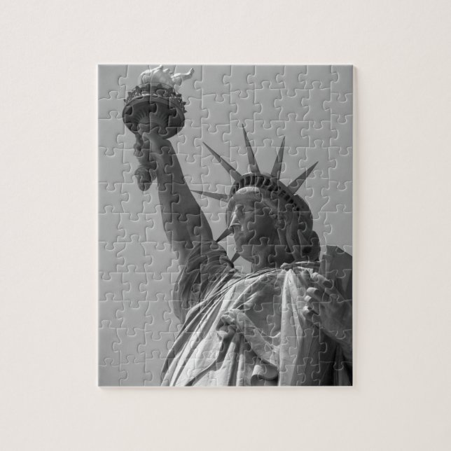 Puzzle Statue noire et blanche de Liberty New York (Vertical)